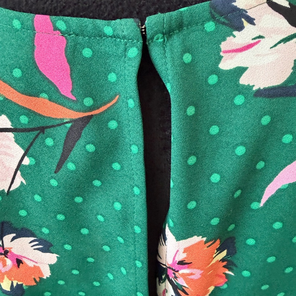 Green Floral Wrap Midi Dress - Picture 3 of 14